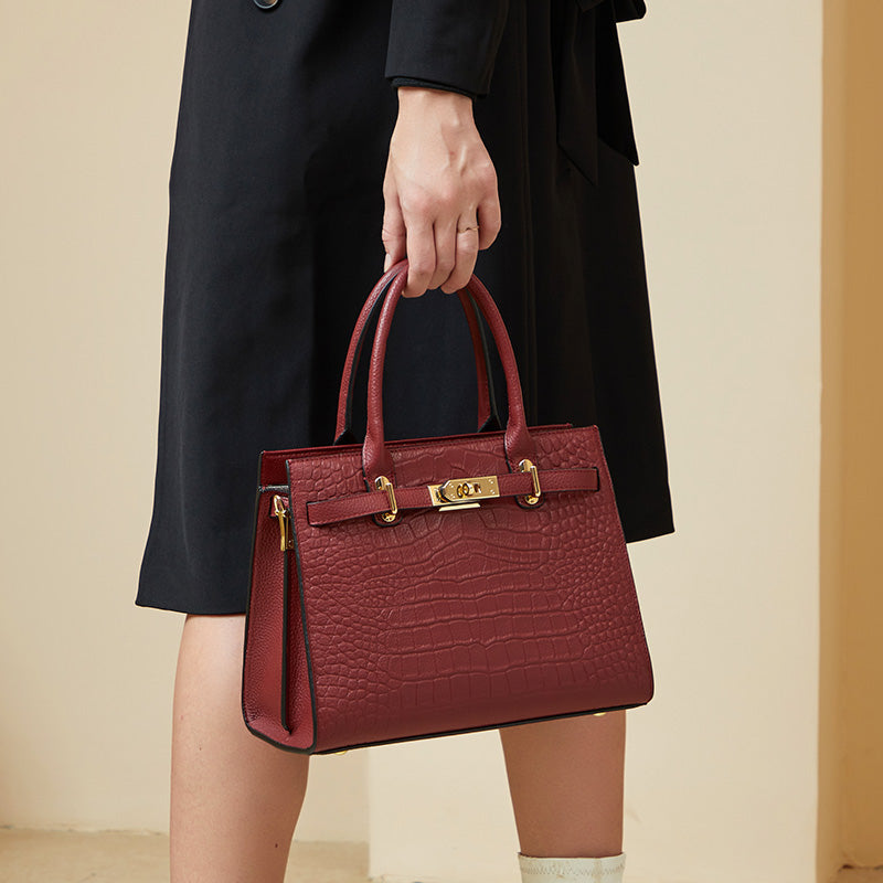 Stylish Leather Crescent Bag