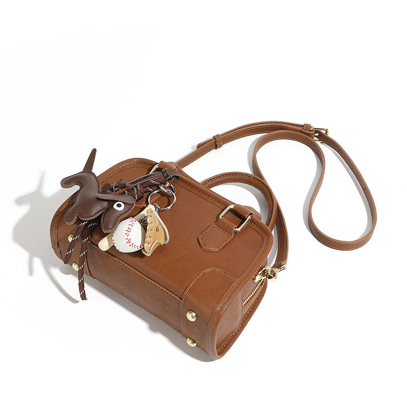 Chic Leather Bucket Bag