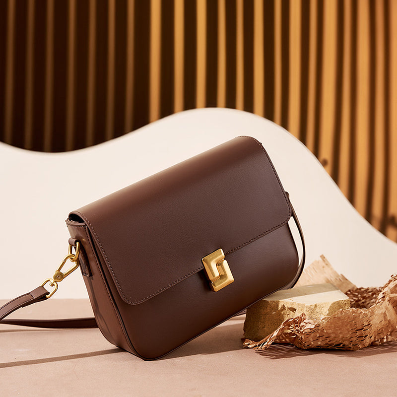 Minimalist Lock Crossbody Bag