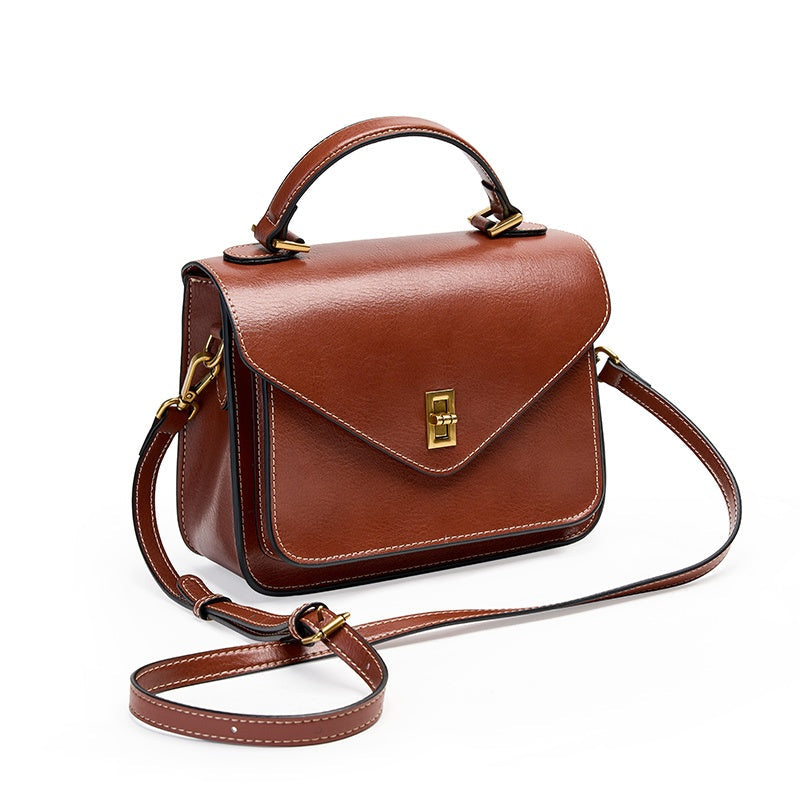 Elegant Leather Messenger Bag