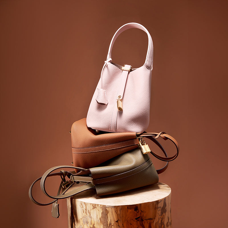 Compact Top Handle Bucket Tote