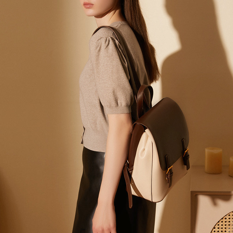Structured Buckle Flap Backpack