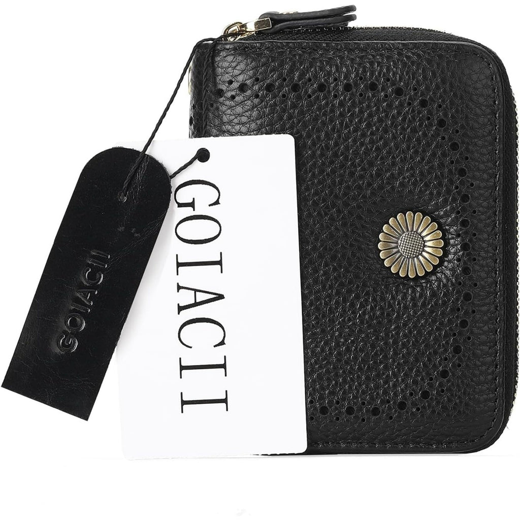 Women’s RFID Leather Card Wallet – Black