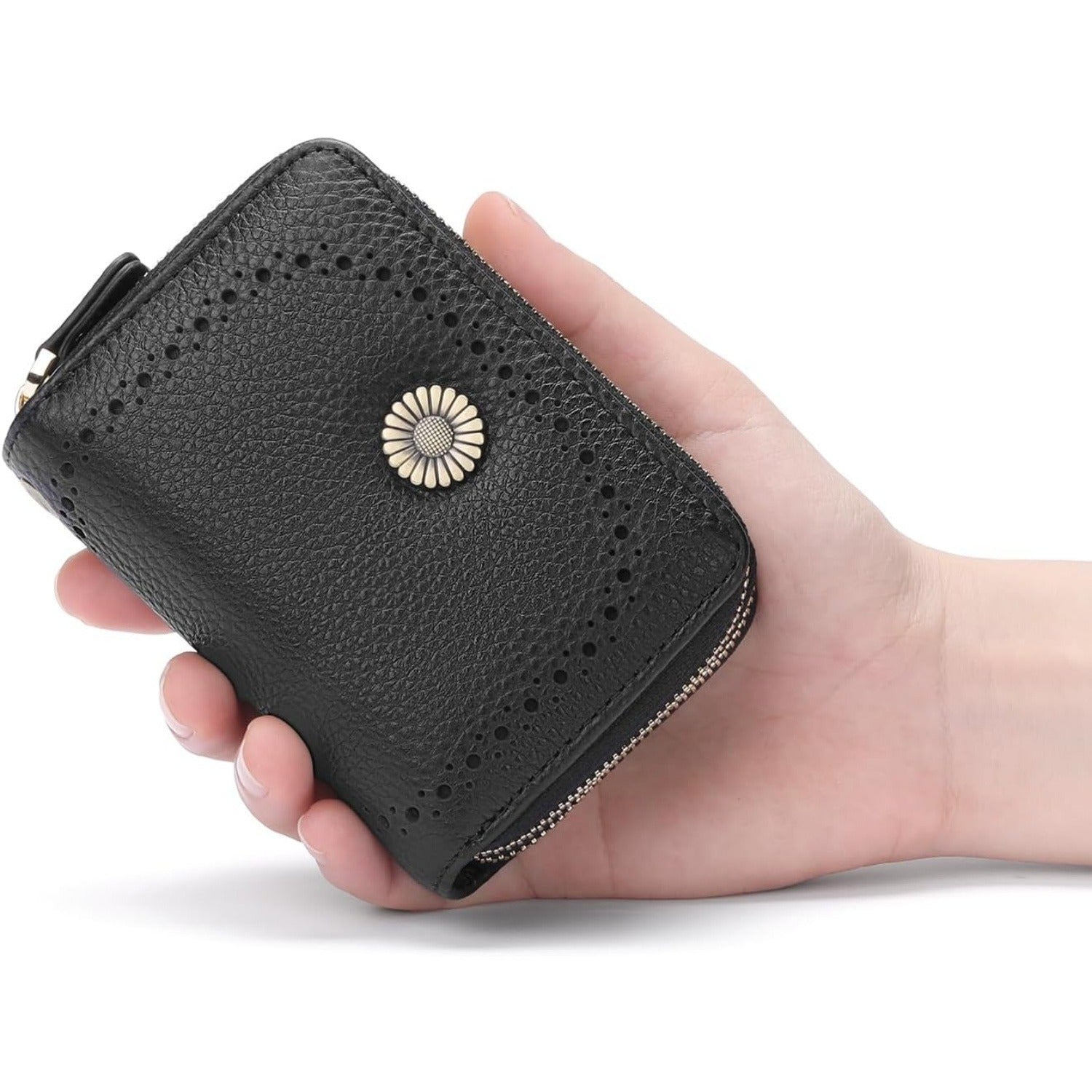 Women’s RFID Leather Card Wallet – Black