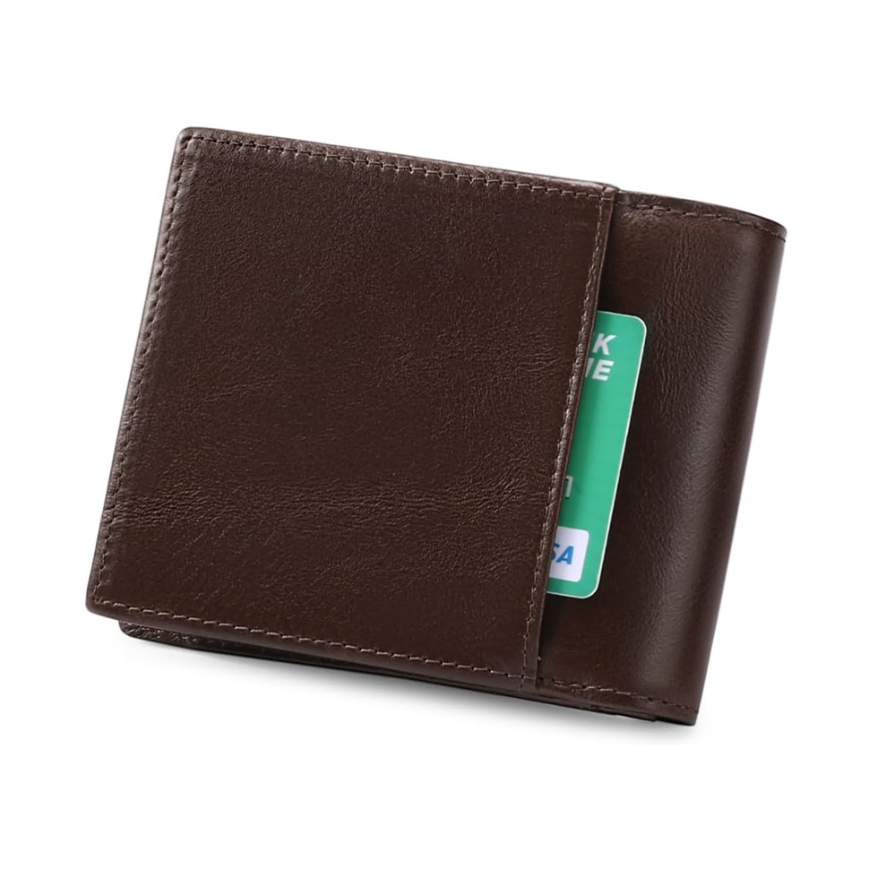 Men’s Bifold Leather Wallet – Large Capacity