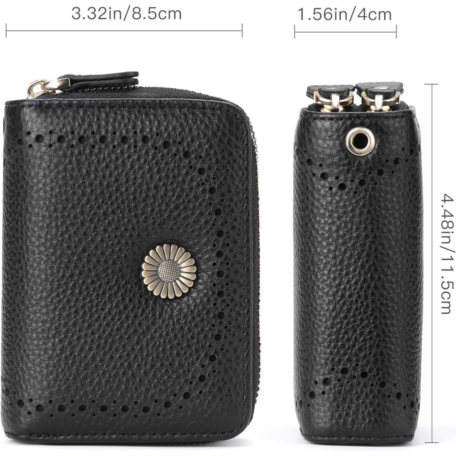 Women’s RFID Leather Card Wallet – Black