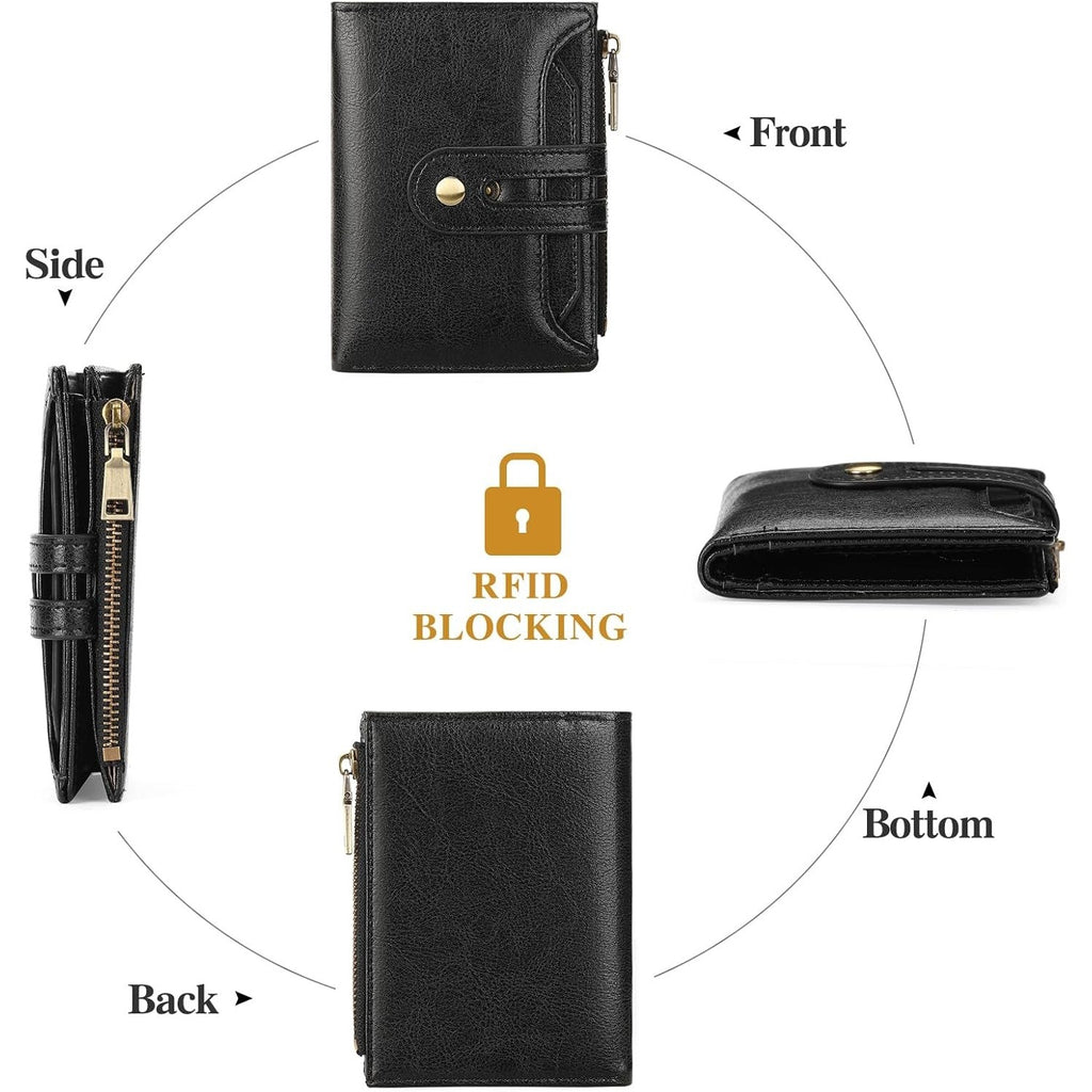 Women’s Leather Billfold Wallet with Coin Pocket