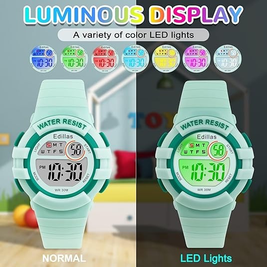 Kids Digital Sport Watch – Multifunctional with Water Resistance