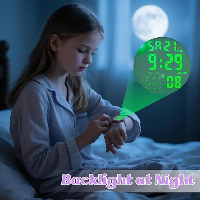 Kids Digital Watch with 1.57″ Screen, LED Display, Timer and Alarm